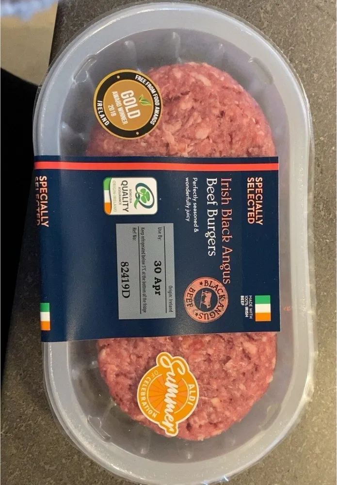 Irish black angus beef burger