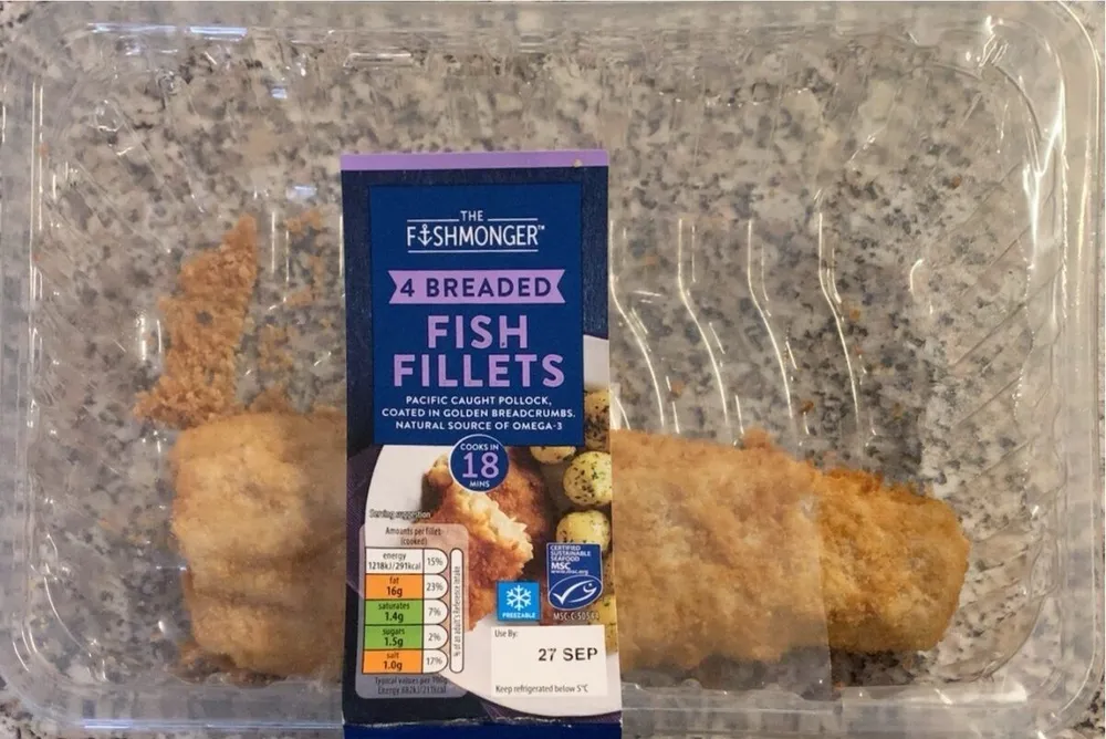 Breaded fish fillets