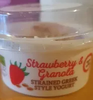 Strawberry and Granola strained greek style yogurt