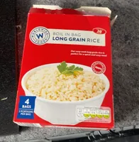 Boil in bag long grain rice