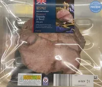 Roasted topside of beef slices