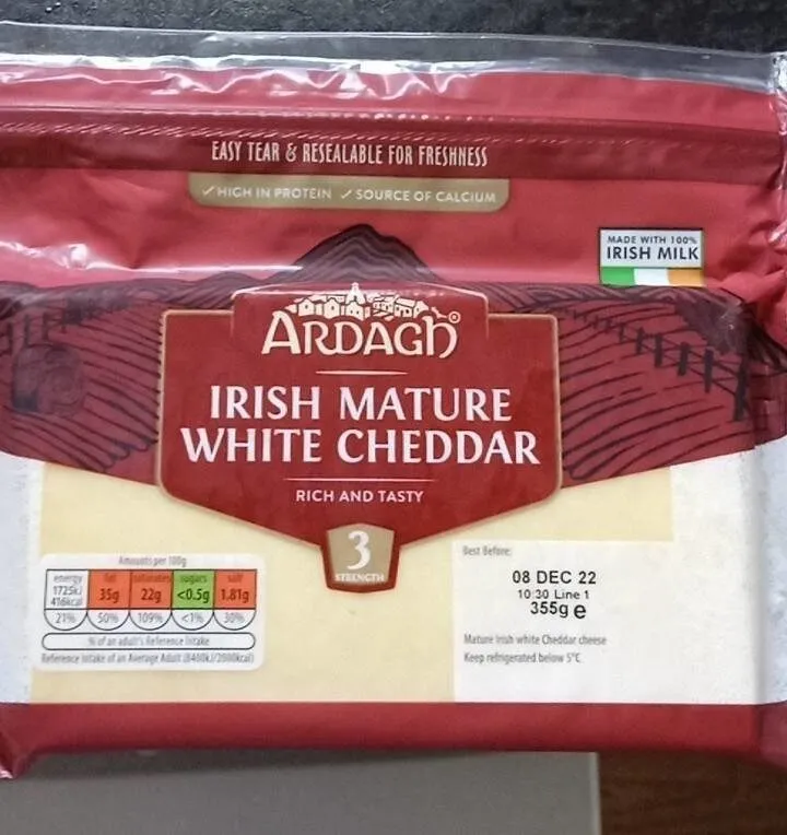 Irish mature white cheddar