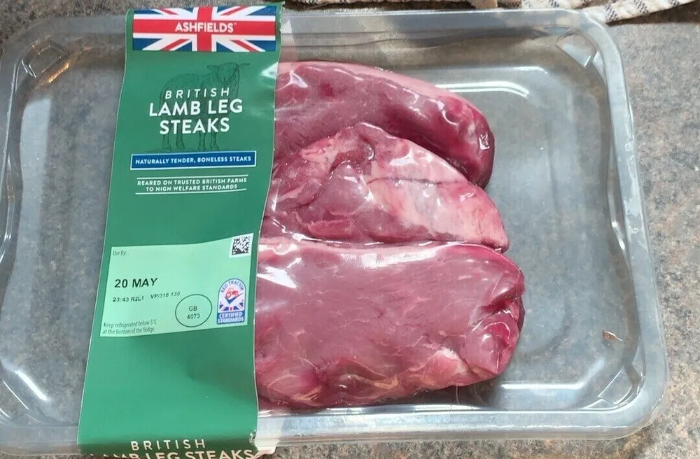 British lamb leg steaks