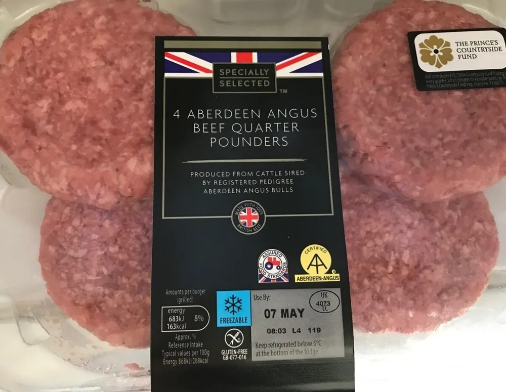 4 aberdeen angus beef quarter pounders