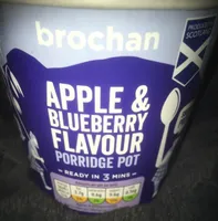 Apple and blueberry flavour porridge pot