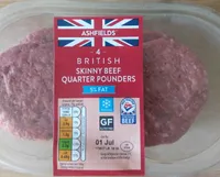4 Reduced Fat Beef Quarter Pounders