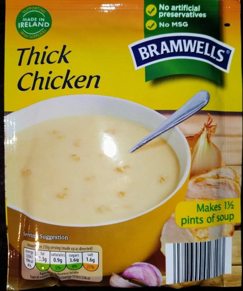 Thick chicken soup