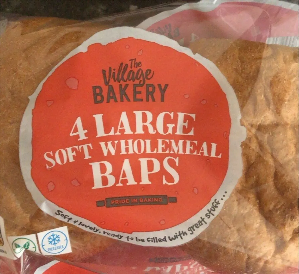 Large soft wholemeal baps