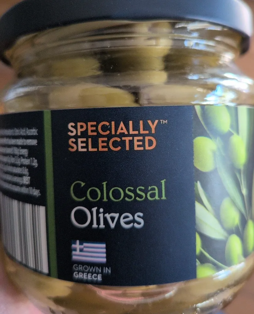 Hand picked colossal olives