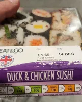 Duck chicken sushi