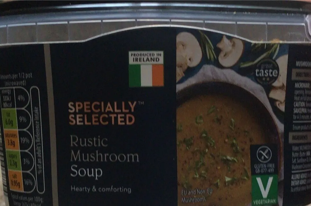 Rustic mushroom soup