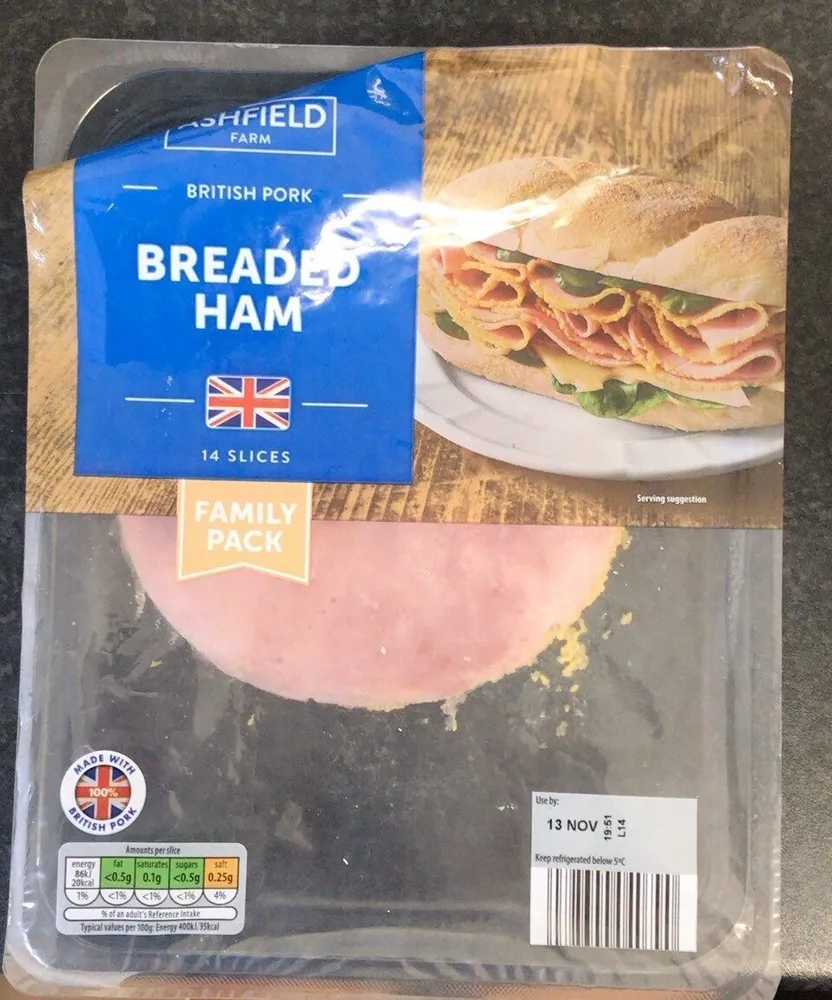 Breaded ham