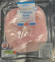 Cooked ham slices