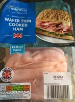 Wafer thin cooked ham