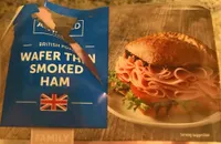 Wafer thin smoked ham