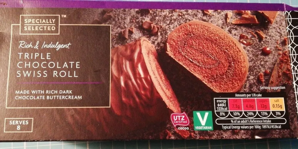 Triple Chocolate Swiss Roll