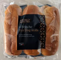 6 sliced brioche hot dog rolls