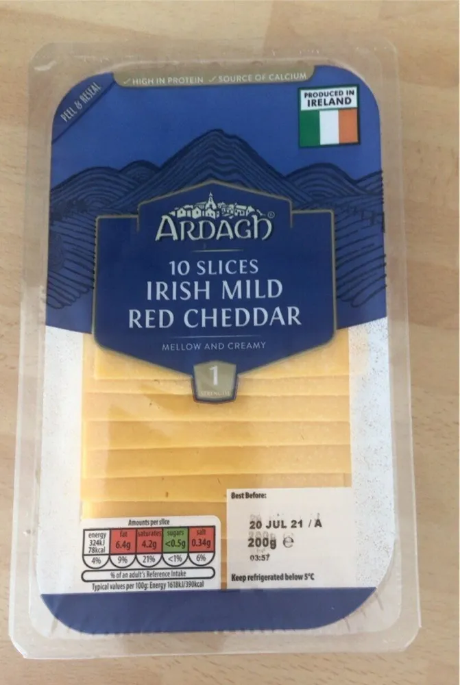 10 slices irish mild ref cheddar