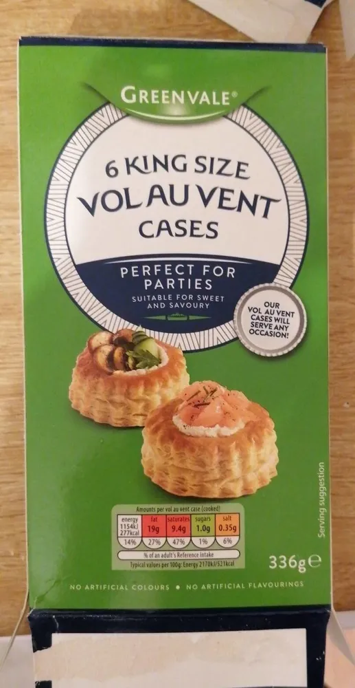 Long size vol au vent cases