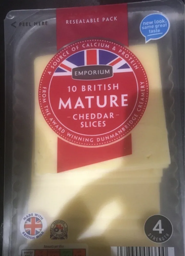 10 british mature cheddar slices