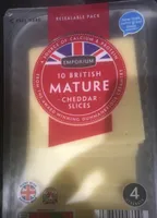 10 british mature cheddar slices