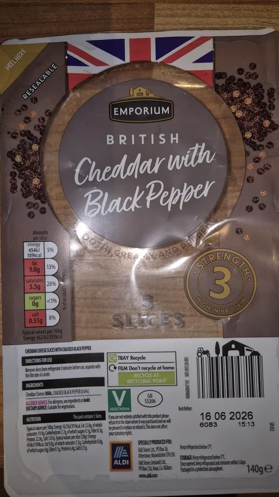 Cheddar with Black Pepper