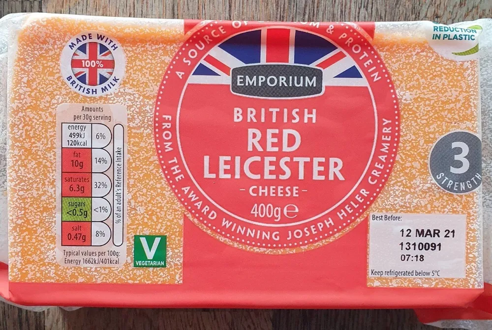 British Red Leicester cheese