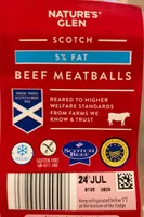 Natures glen beef meatballs