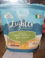 Grated irish medium red cheddar