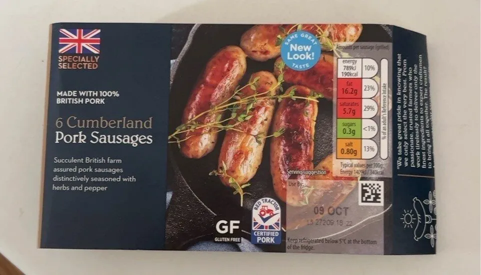 ALDI CUMBERLAND SAUSAGES