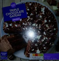 Triple chocolate gateau