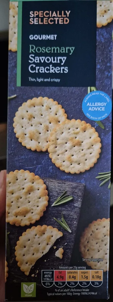 Gourmet Rosemary Savoury Crackers