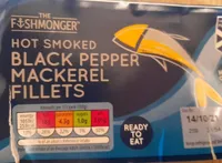 hot smoked Black pepper mackerel fillets
