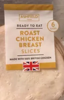 Roast chicken breast slices