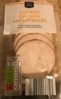 Cooked chicken breast slices