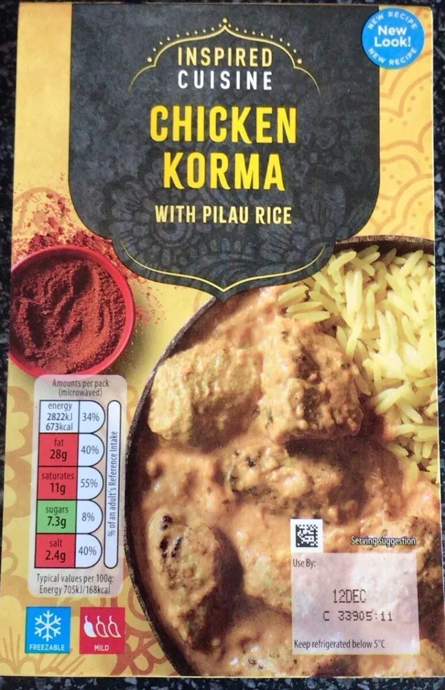 Chicken Korma with Pilau Rice