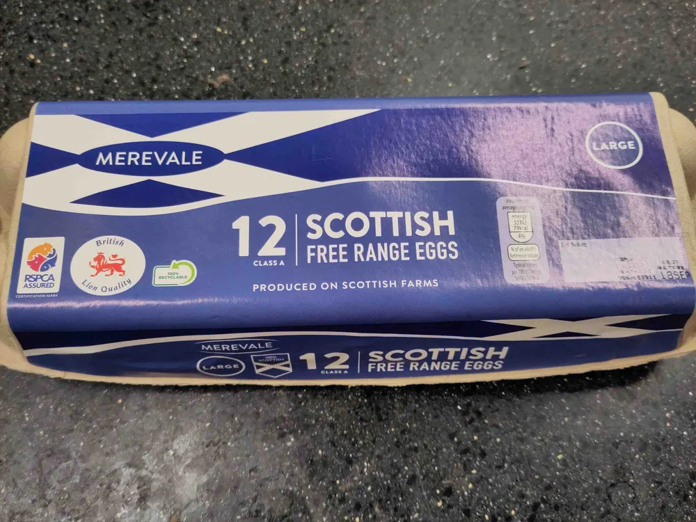 Scottish Free Range 12 Large Eggs
