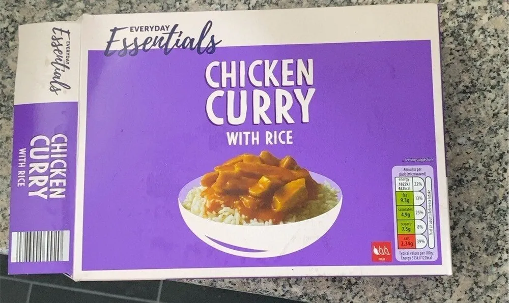 Chicken curry with rice