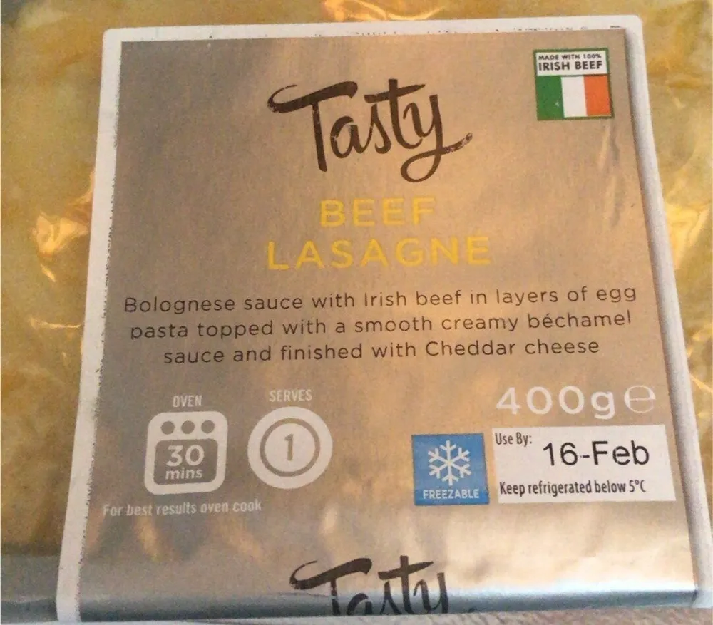 Beef lasagna