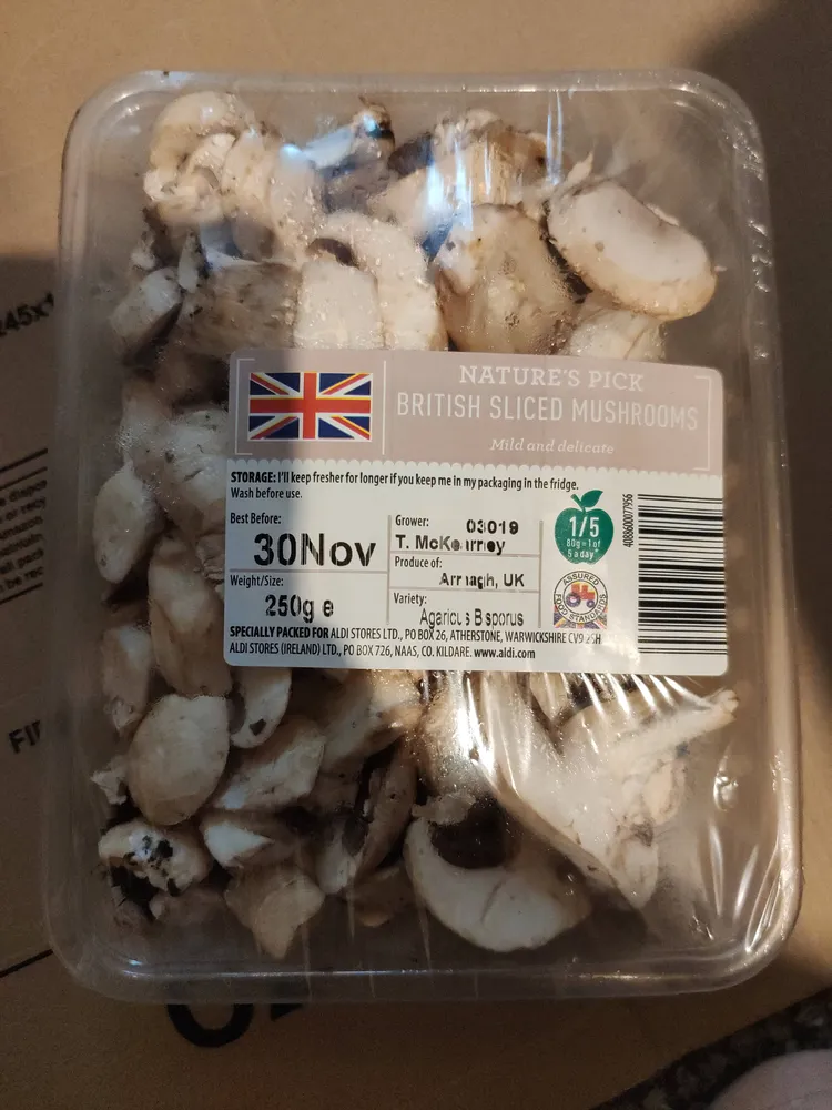 British Sliced Mushrooms