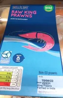 Raw king prawns