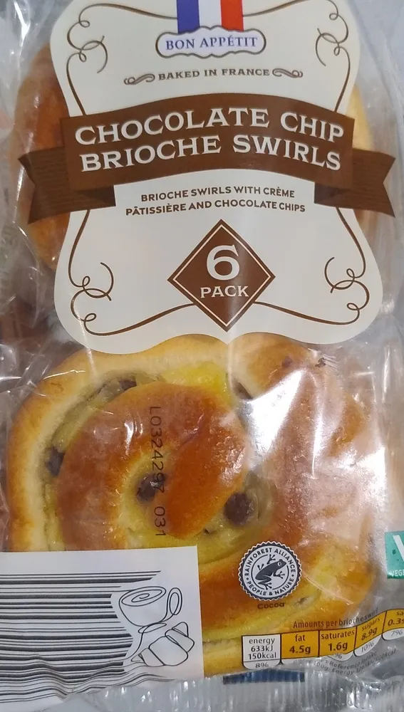 Chocolate Chip Brioche Swirls