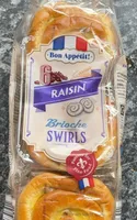 Raisin brioche swirls