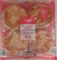 4 minced beef and onion pies