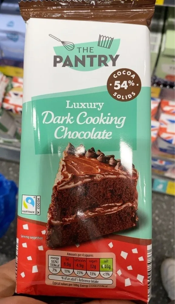 Luxury dark cooking chocolate