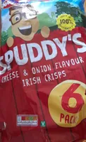 Spuddys cheese and onion crisps
