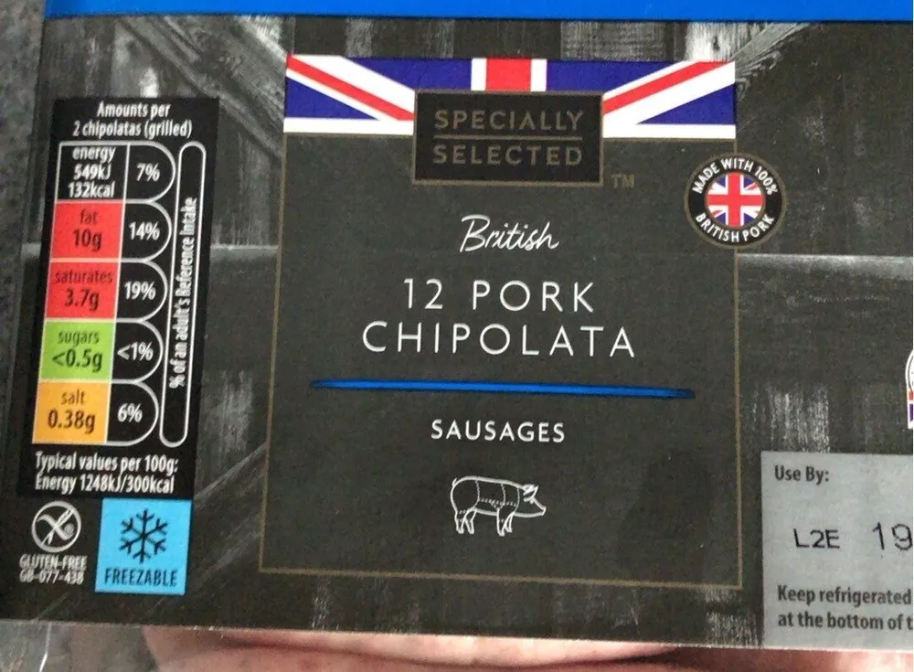 Pork chipolata