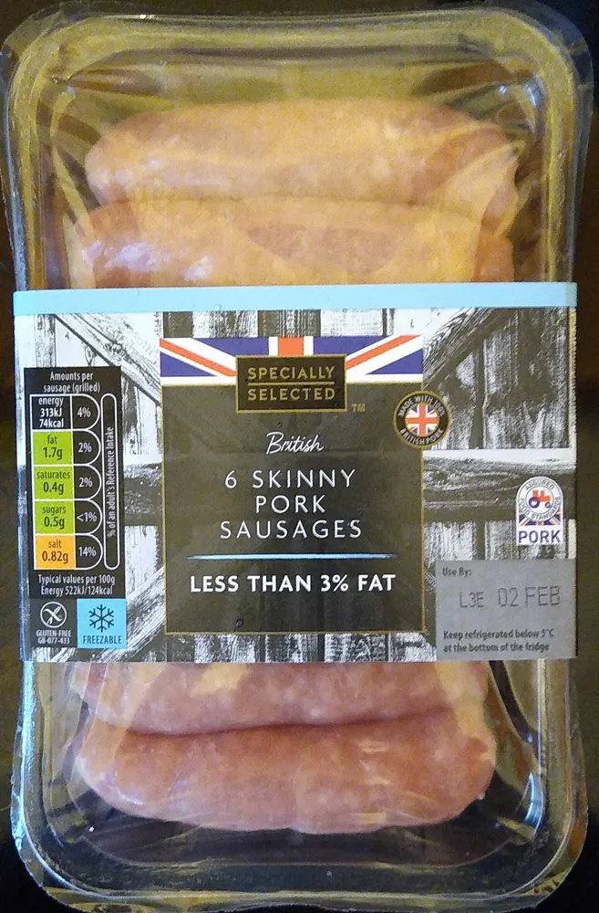6 Skinny Pork Sausages