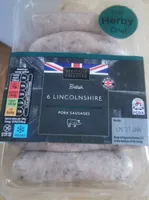 British Lincolnshire pork sausage