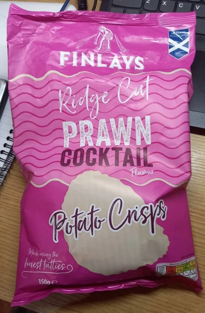 Ridge cut Prawn cocktail fkavour potato crisps